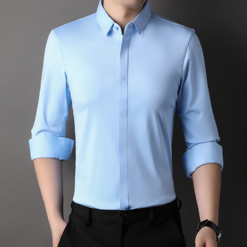 Men's Designer Long Sleeve Shirt | Point Collar