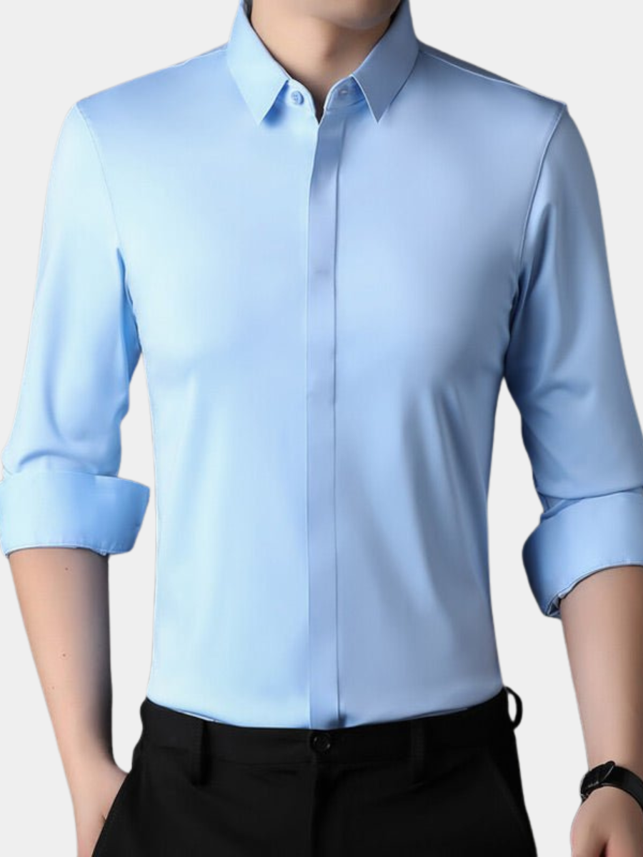 Men's Designer Long Sleeve Shirt | Point Collar