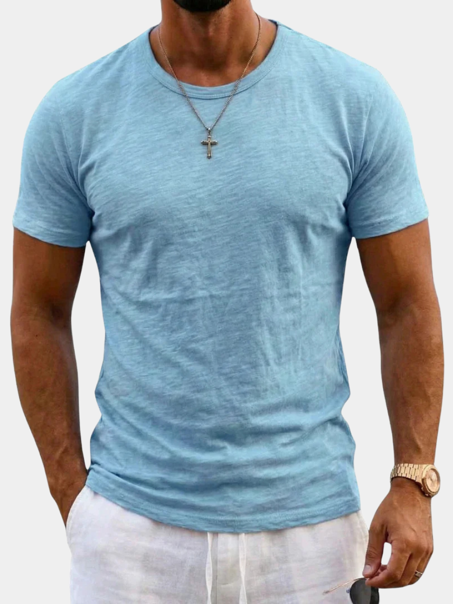 Men's Muscle Fit Crew Neck T-Shirt | Plain