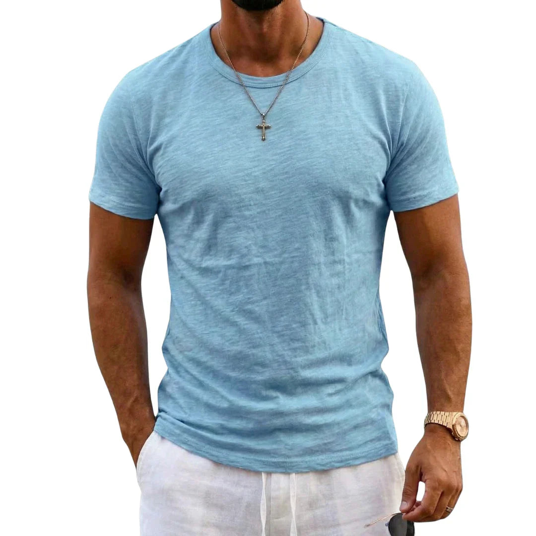 Men's Muscle Fit Crew Neck T-Shirt | Plain