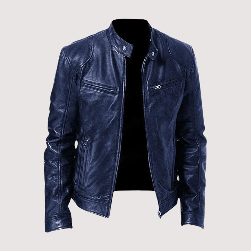 Men's Slim Fit Biker Jacket | Zip-Through Front