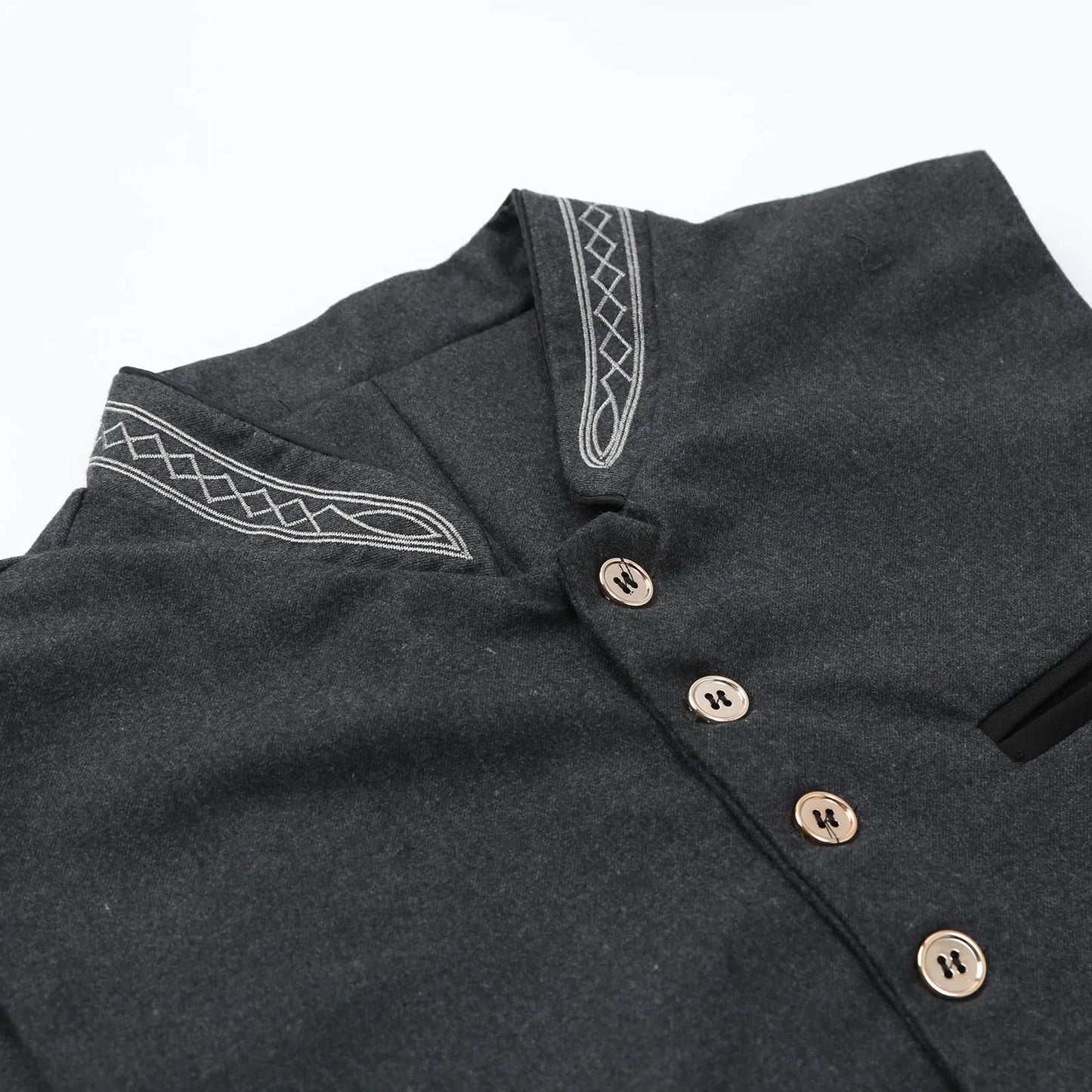 Men's Stand Collar Waistcoat | Button Up