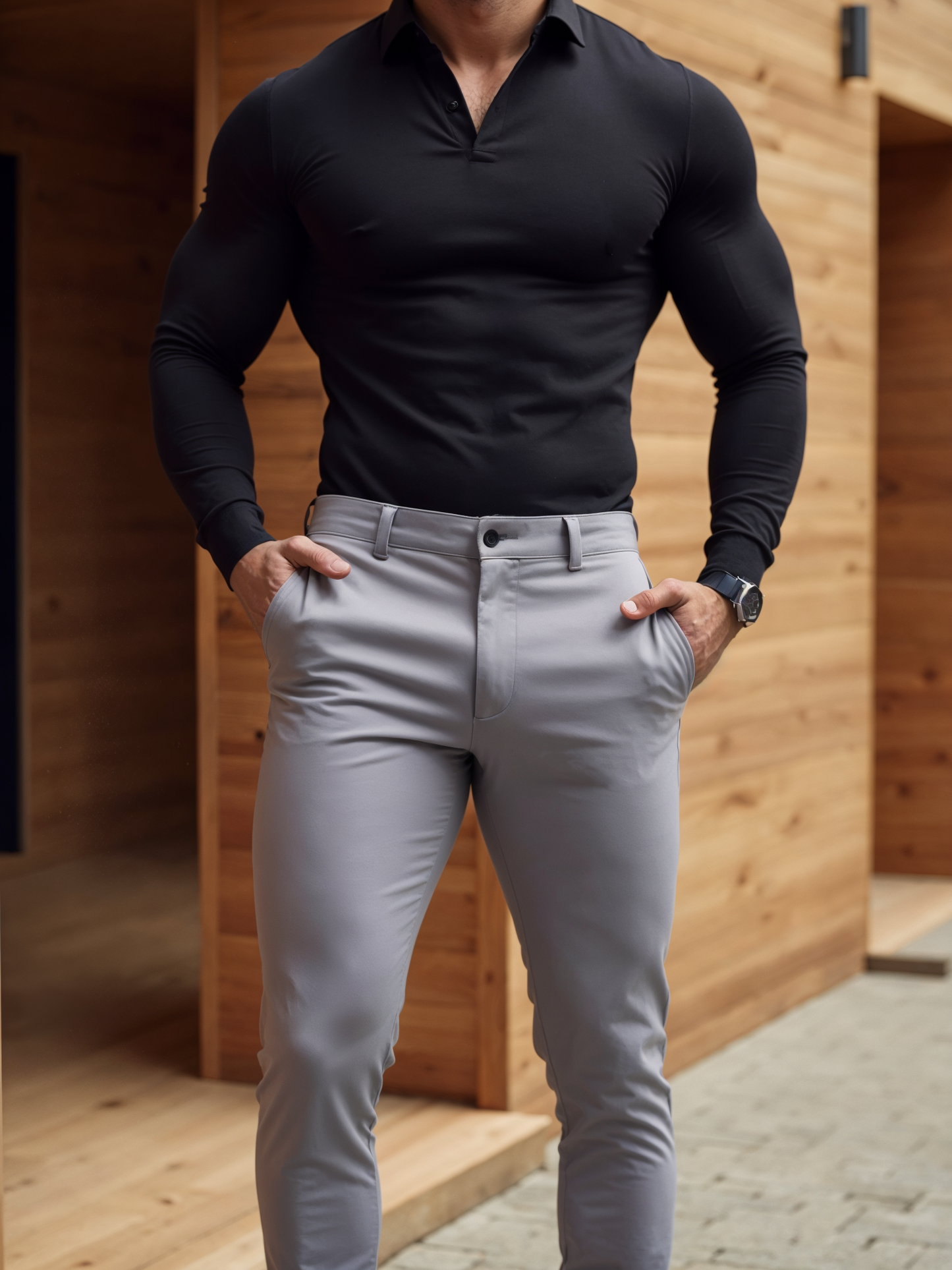 Men's Slim Tapered Chino Trousers | Slim Fit