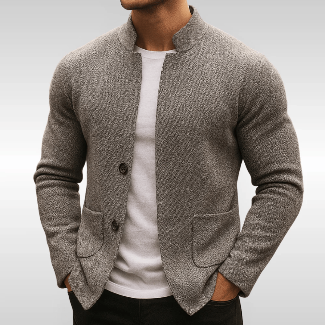 Men's Knitted Button Cardigan | Long Sleeve