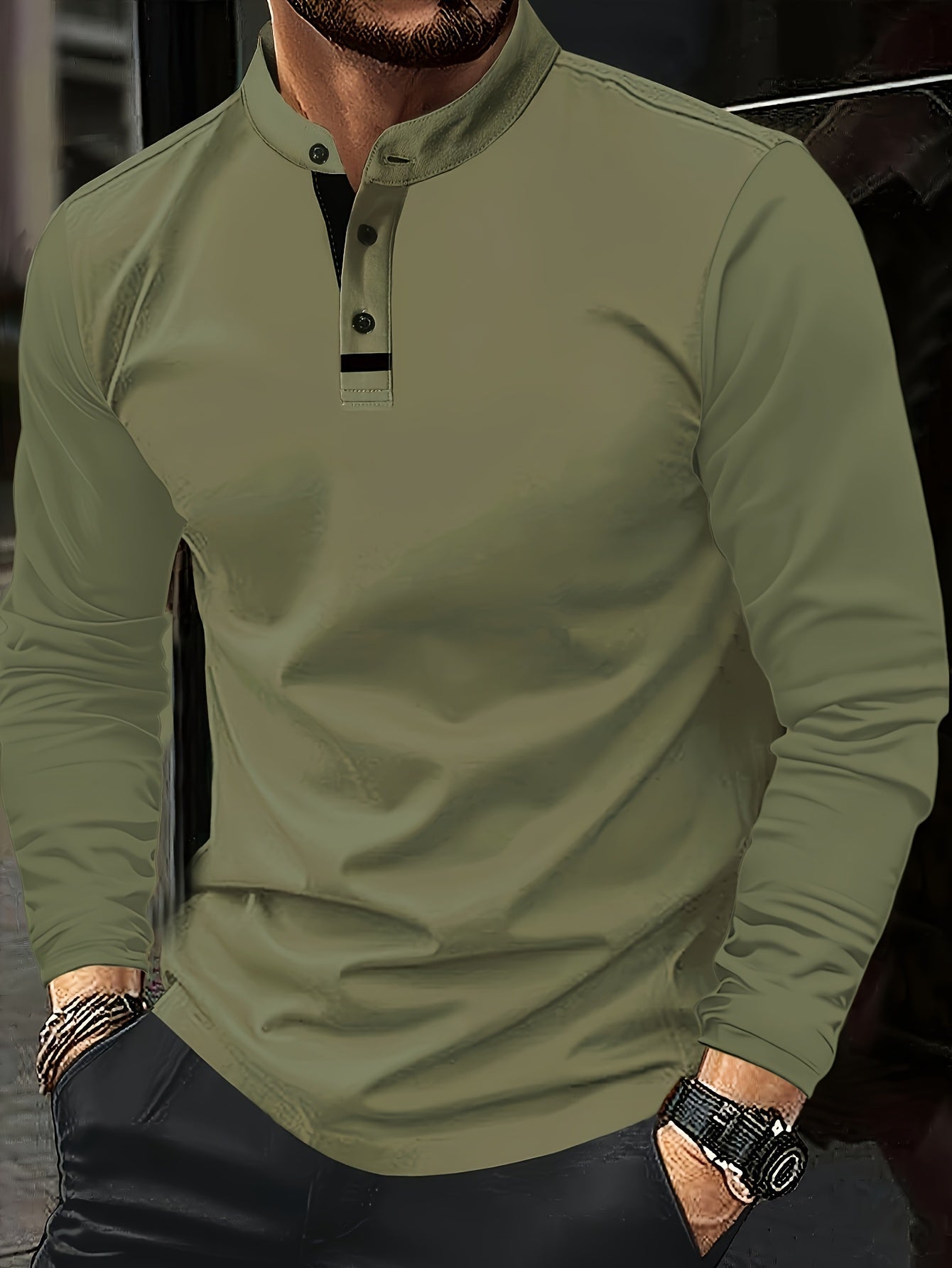 Men's Collar Polo Shirt | Long Sleeve