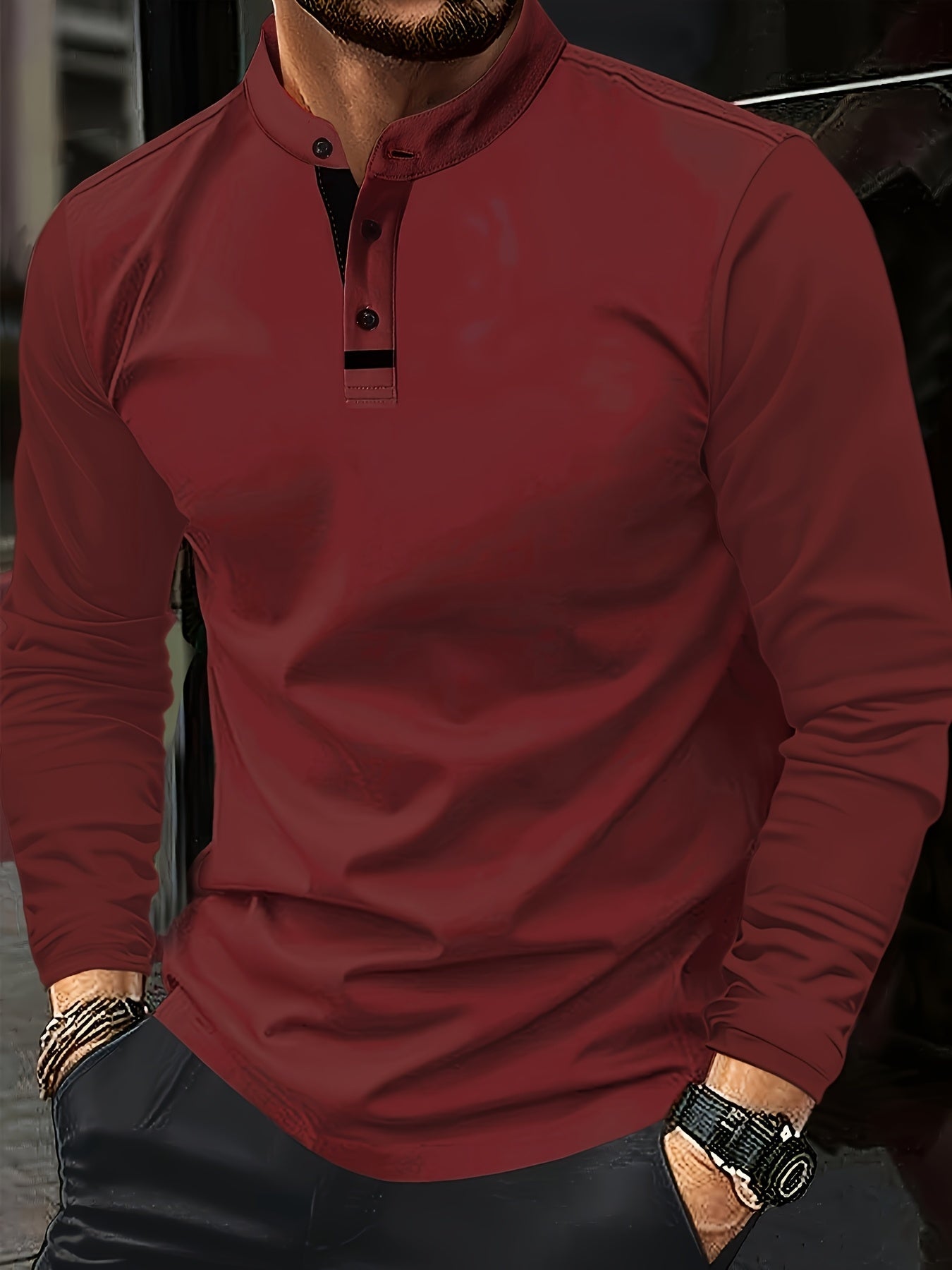 Men's Collar Polo Shirt | Long Sleeve