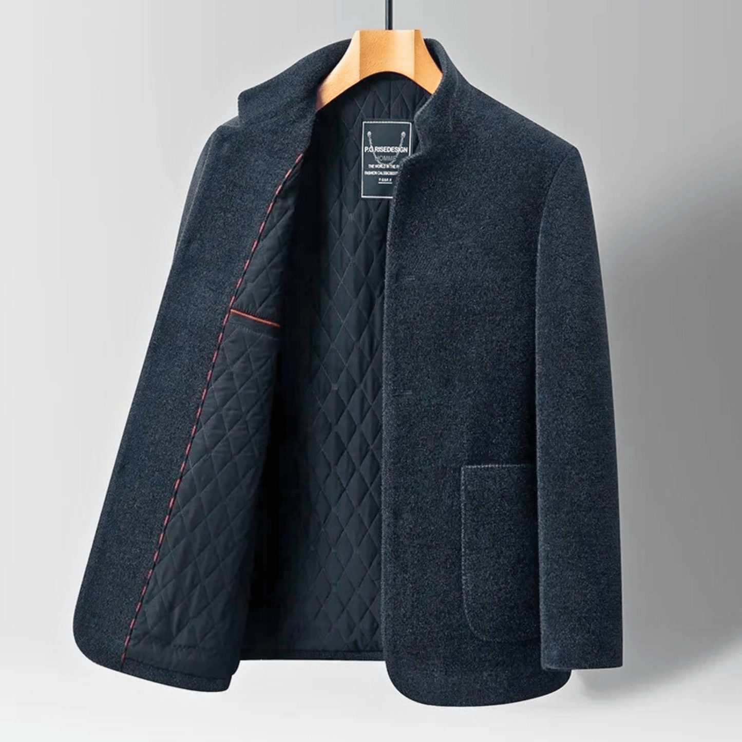 Men's Stand Collar Jacket | Quilted