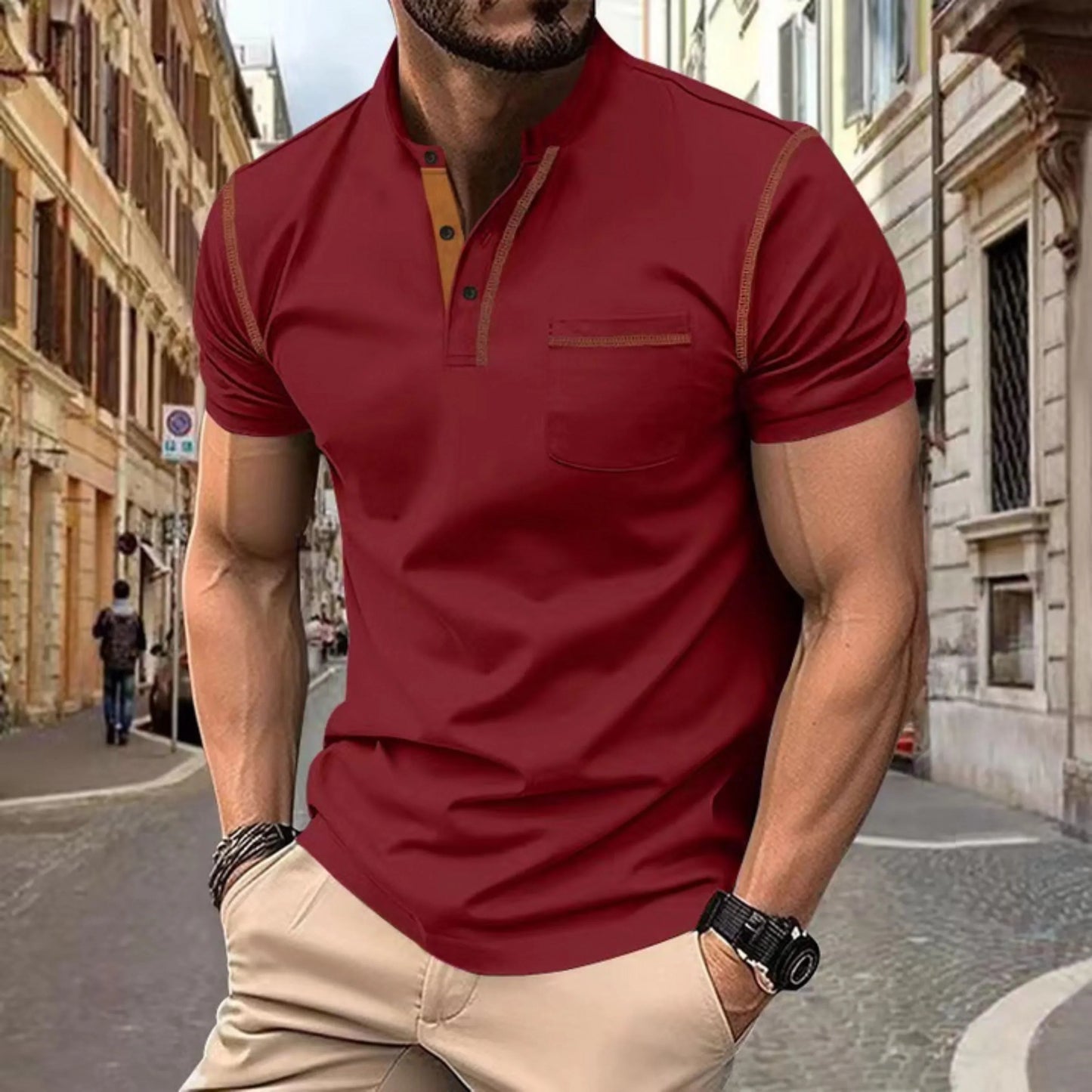 Men's Short Sleeve Polo Shirt | Chest Pocket