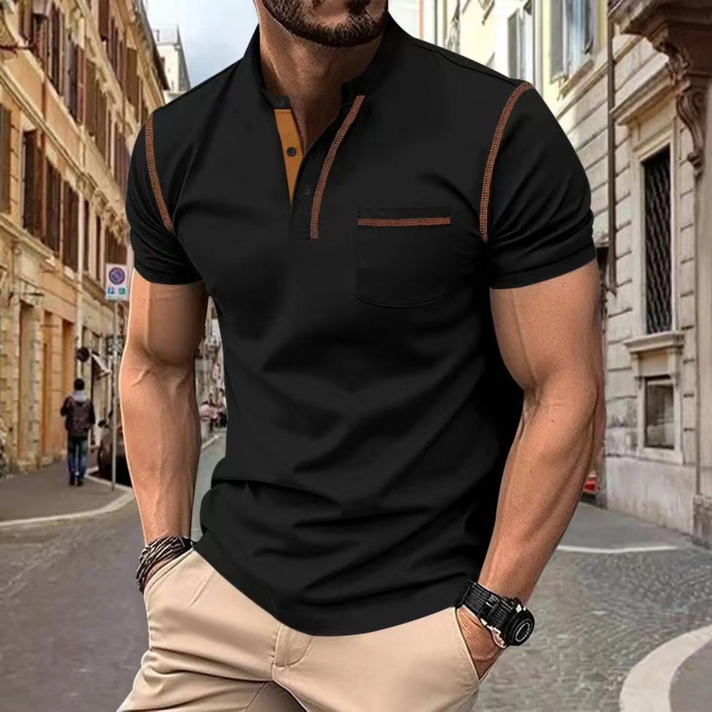 Men's Short Sleeve Polo Shirt | Chest Pocket