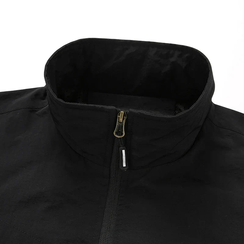 Men's Stand Collar Jacket | Zip Up