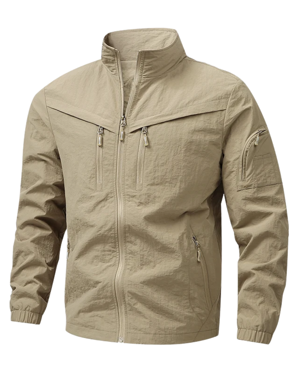 Men's Stand Collar Jacket | Zip Up