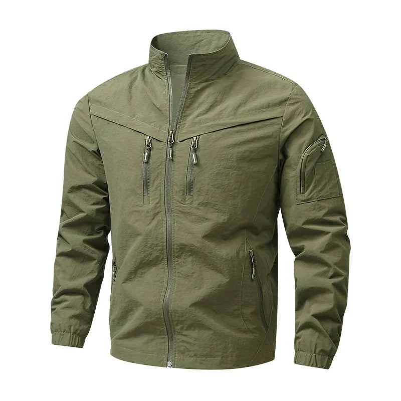 Men's Stand Collar Jacket | Zip Up