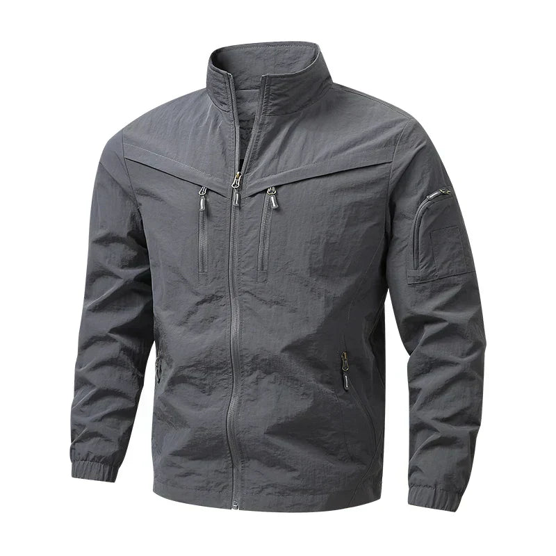Men's Stand Collar Jacket | Zip Up