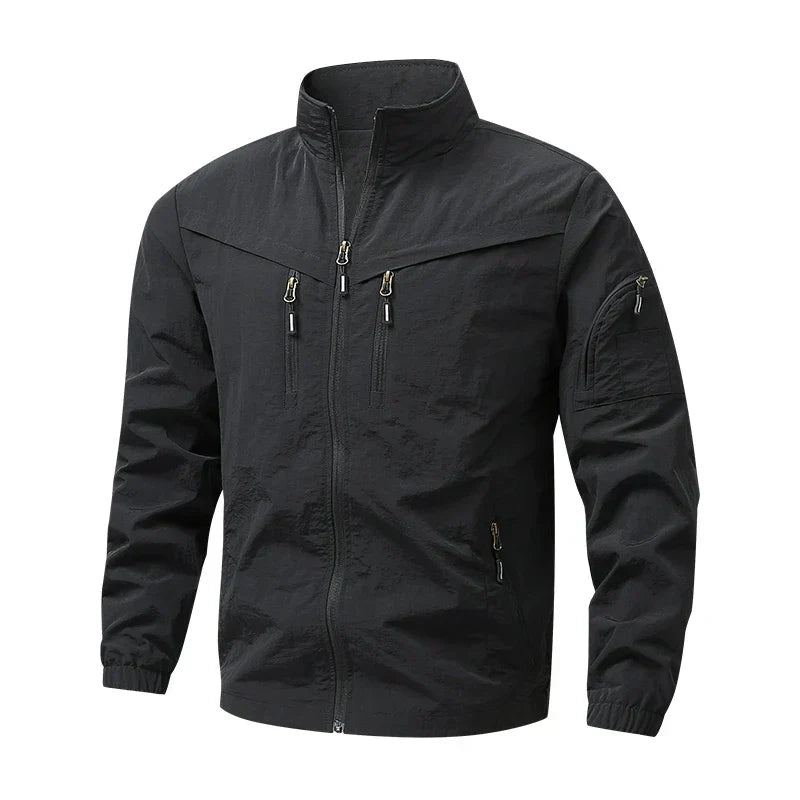 Men's Stand Collar Jacket | Zip Up