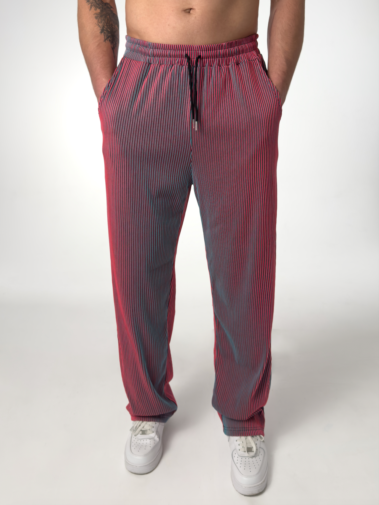 Men's Striped Trousers | Wide Leg