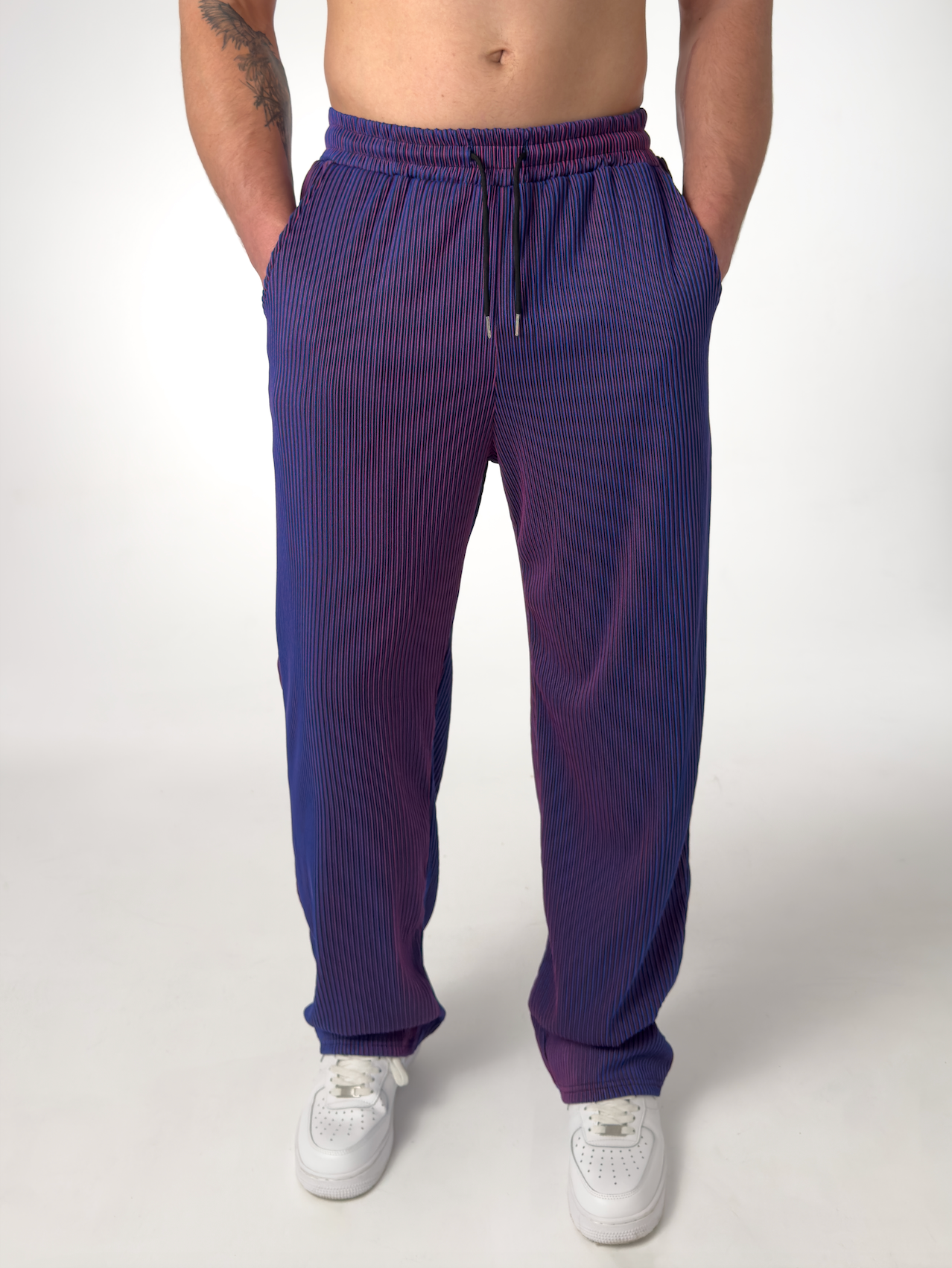 Men's Striped Trousers | Wide Leg