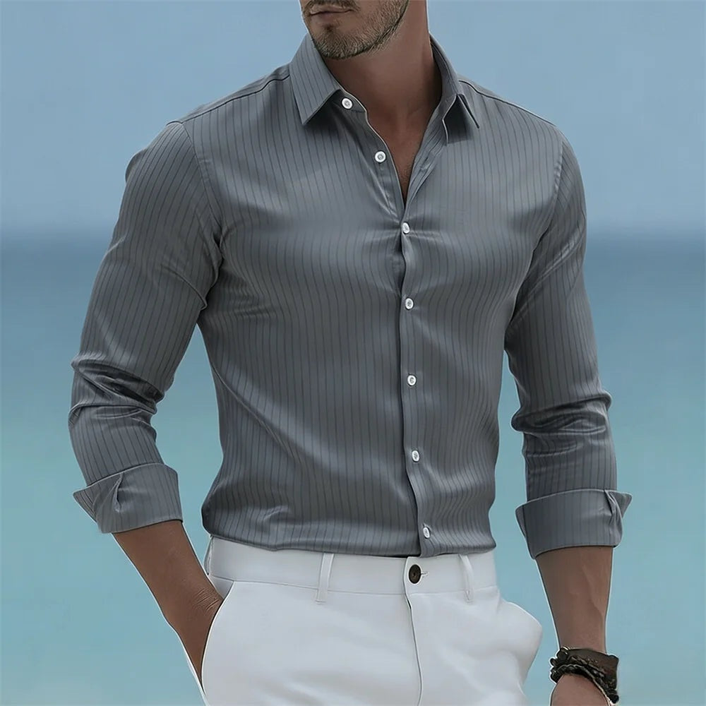 Men's Striped Shirt | Long Sleeve