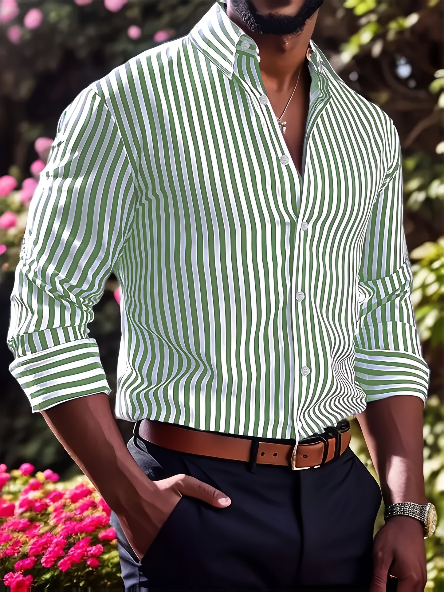 Men's Long Sleeve Shirt | Button Cuff