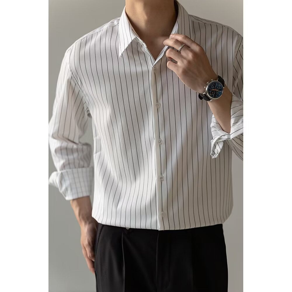 Men's Pinstripe Shirt | Long Sleeve