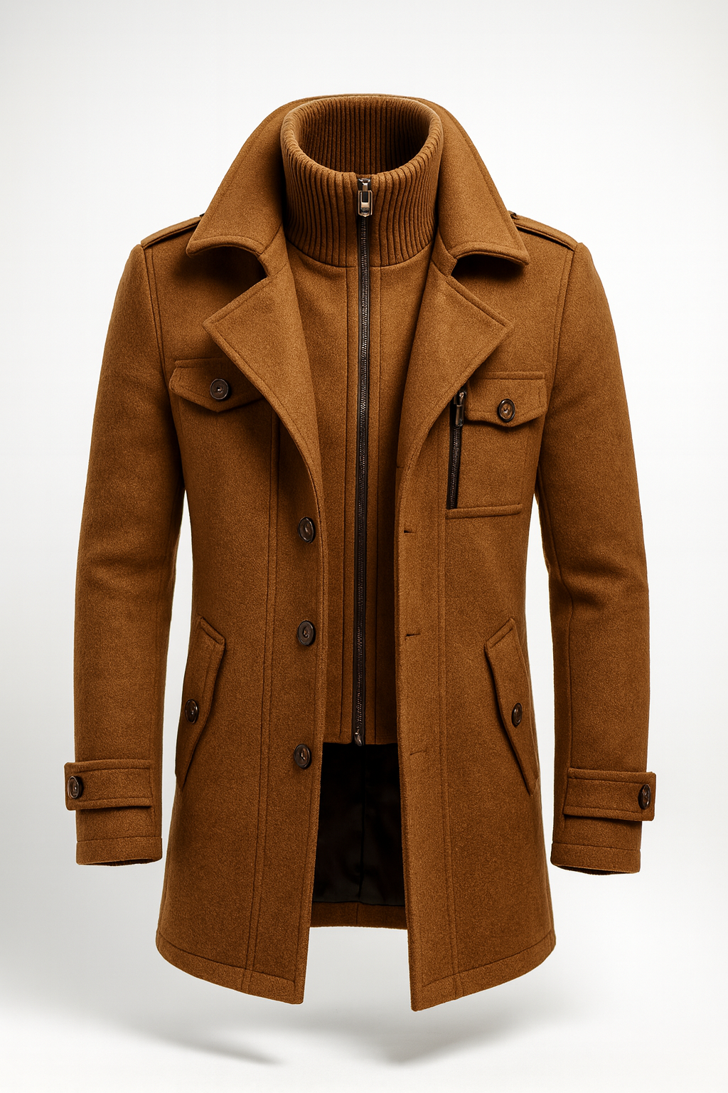 Men's Pea Coat | Button Front