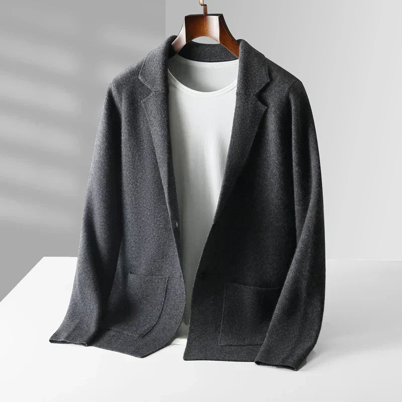 Men's Knitted Blazer | Notch Lapel