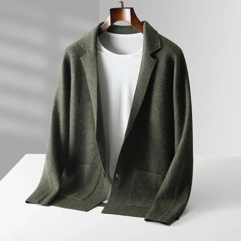 Men's Knitted Blazer | Notch Lapel
