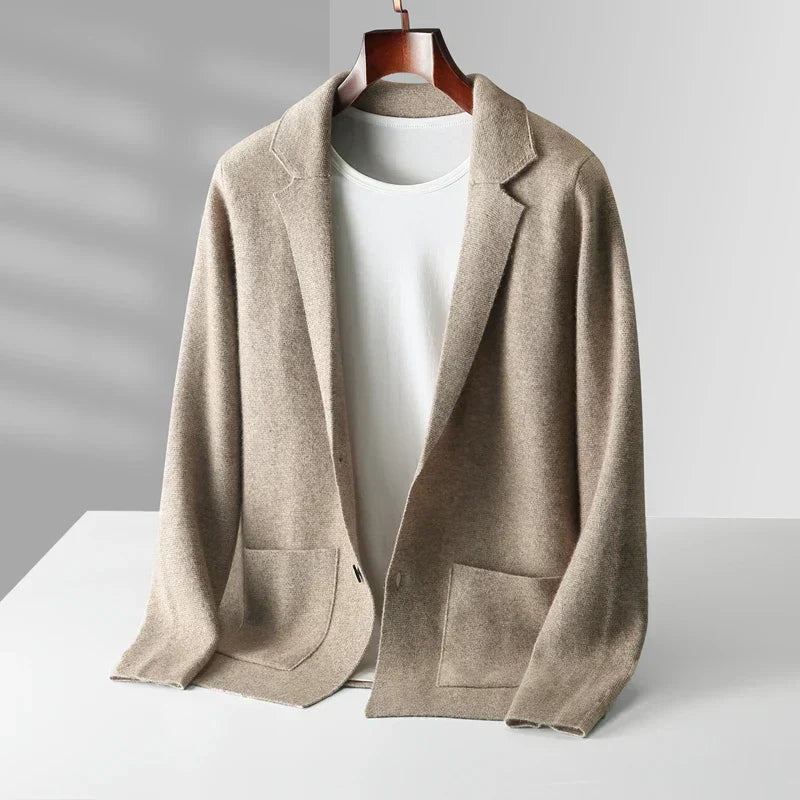Men's Knitted Blazer | Notch Lapel