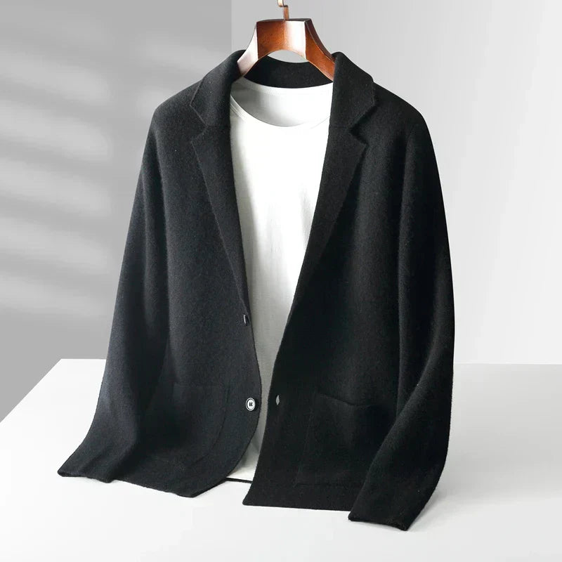 Men's Knitted Blazer | Notch Lapel