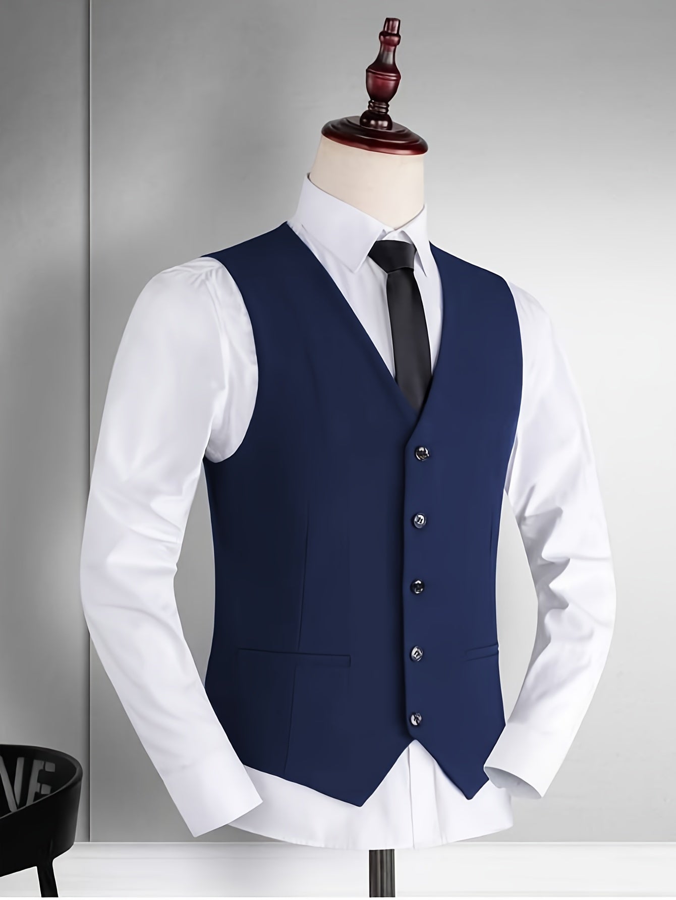 Men's V-Neck Waistcoat Suit | 5 Button