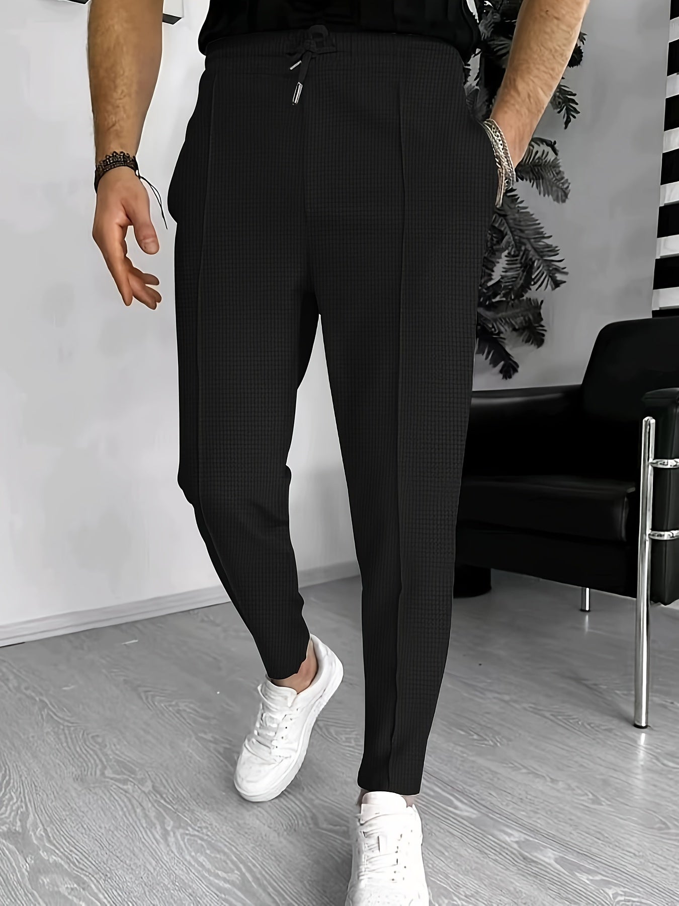 Men's Tapered Drawstring Trousers | Tapered Fit