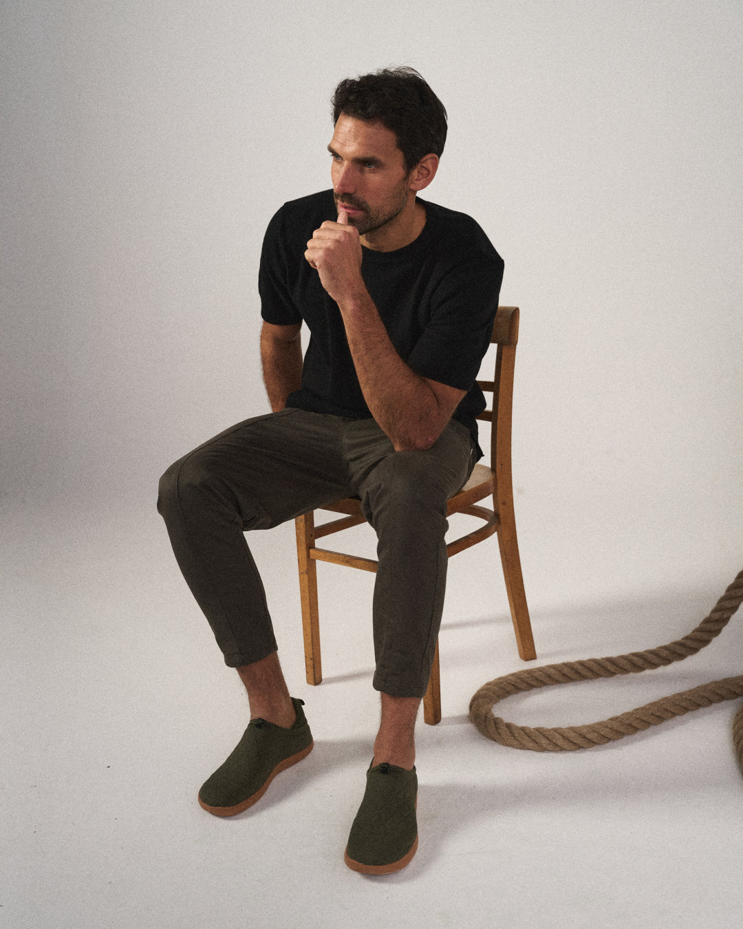 Men's Tapered Cuffed Trousers | Drawstring Waist