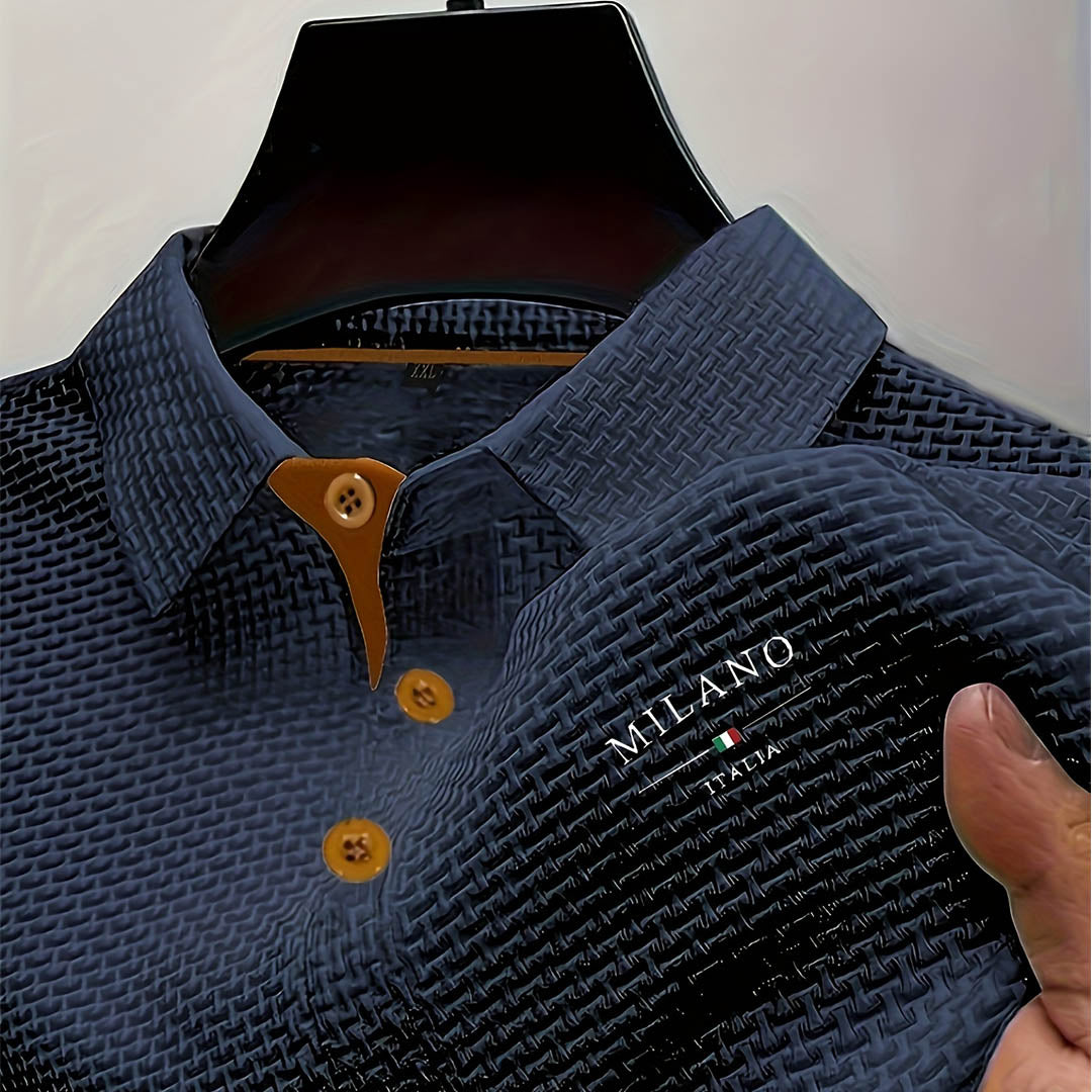 Men's Short Sleeve Collar Polo Shirt | Button