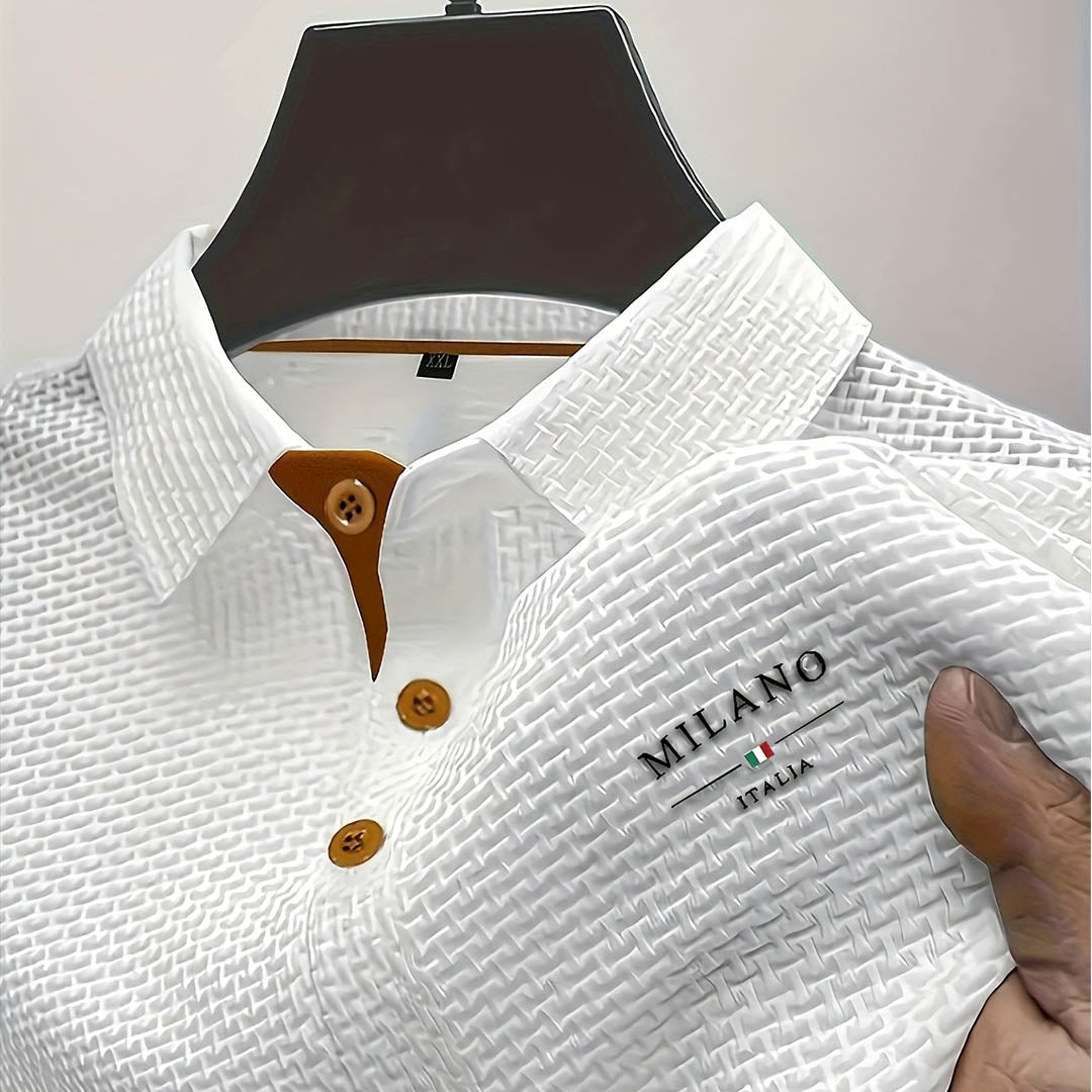 Men's Short Sleeve Collar Polo Shirt | Button