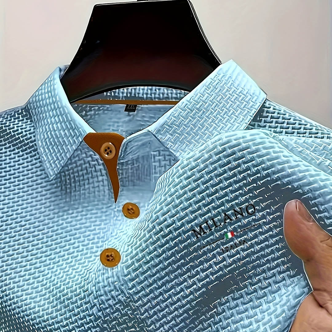 Men's Short Sleeve Collar Polo Shirt | Button