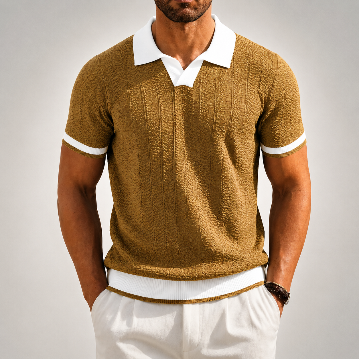 Men's Knitted Polo | Short Sleeve