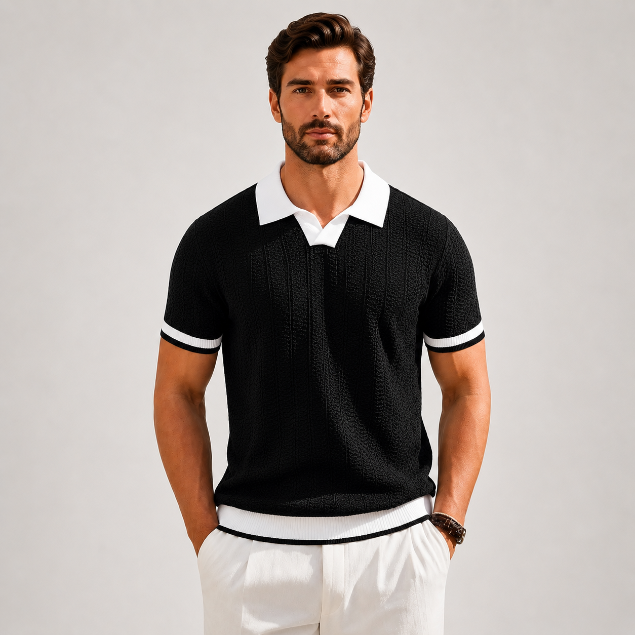 Men's Knitted Polo | Short Sleeve