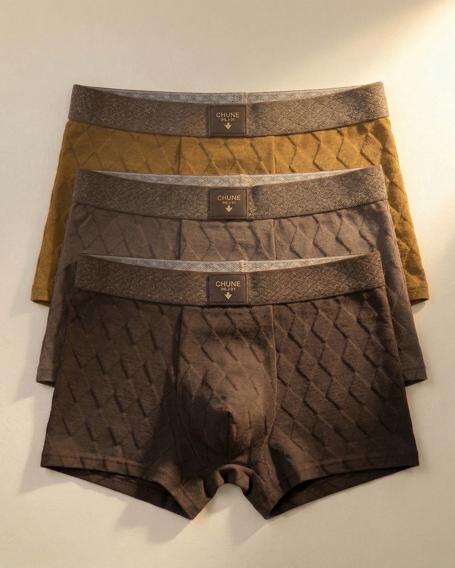 Men's Textured Fitted Shorts | Slim Fit