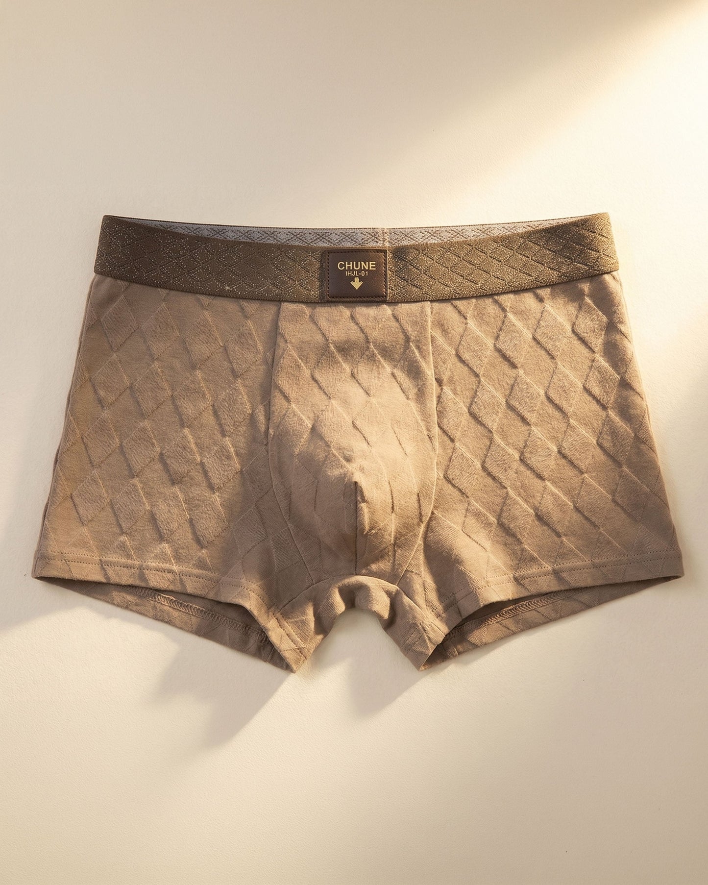 Men's Textured Fitted Shorts | Slim Fit