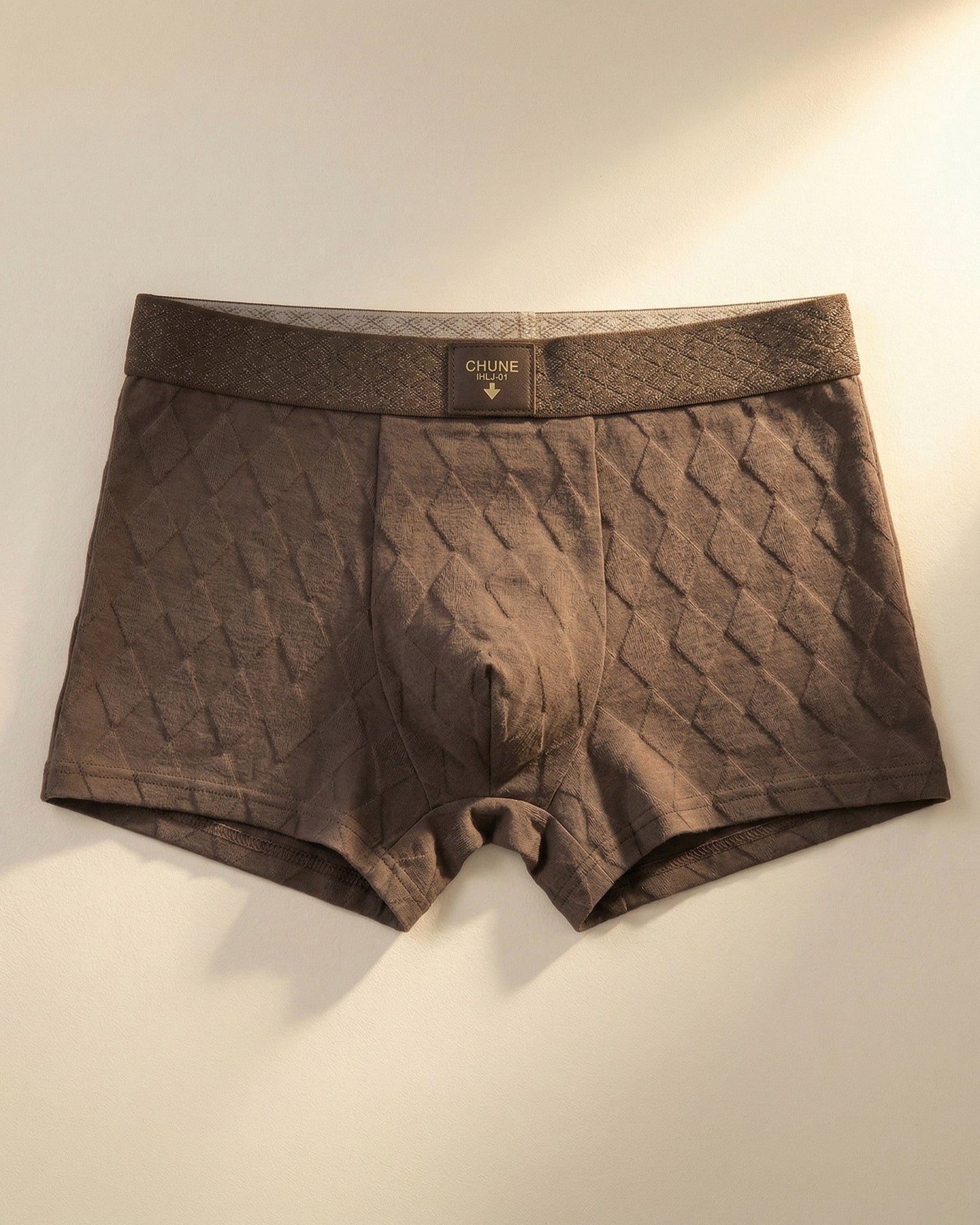 Men's Textured Fitted Shorts | Slim Fit