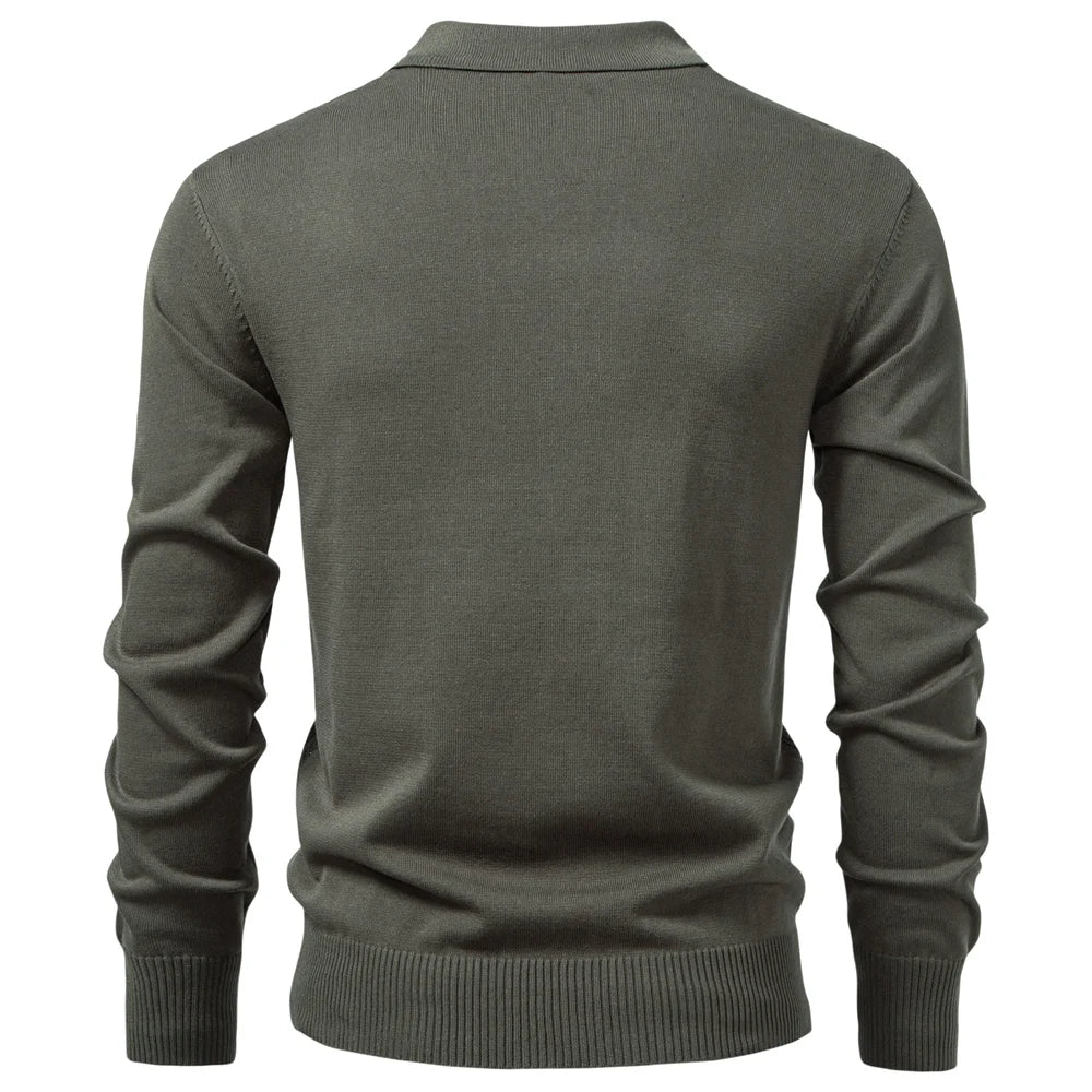 Men's Long Sleeve Polo Shirt | Quarter Zip