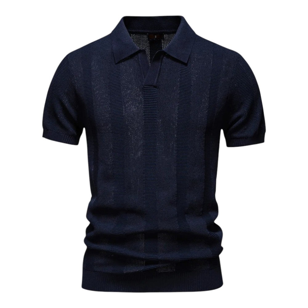 Men's Striped Short Sleeve Polo Shirt | Slim Fit