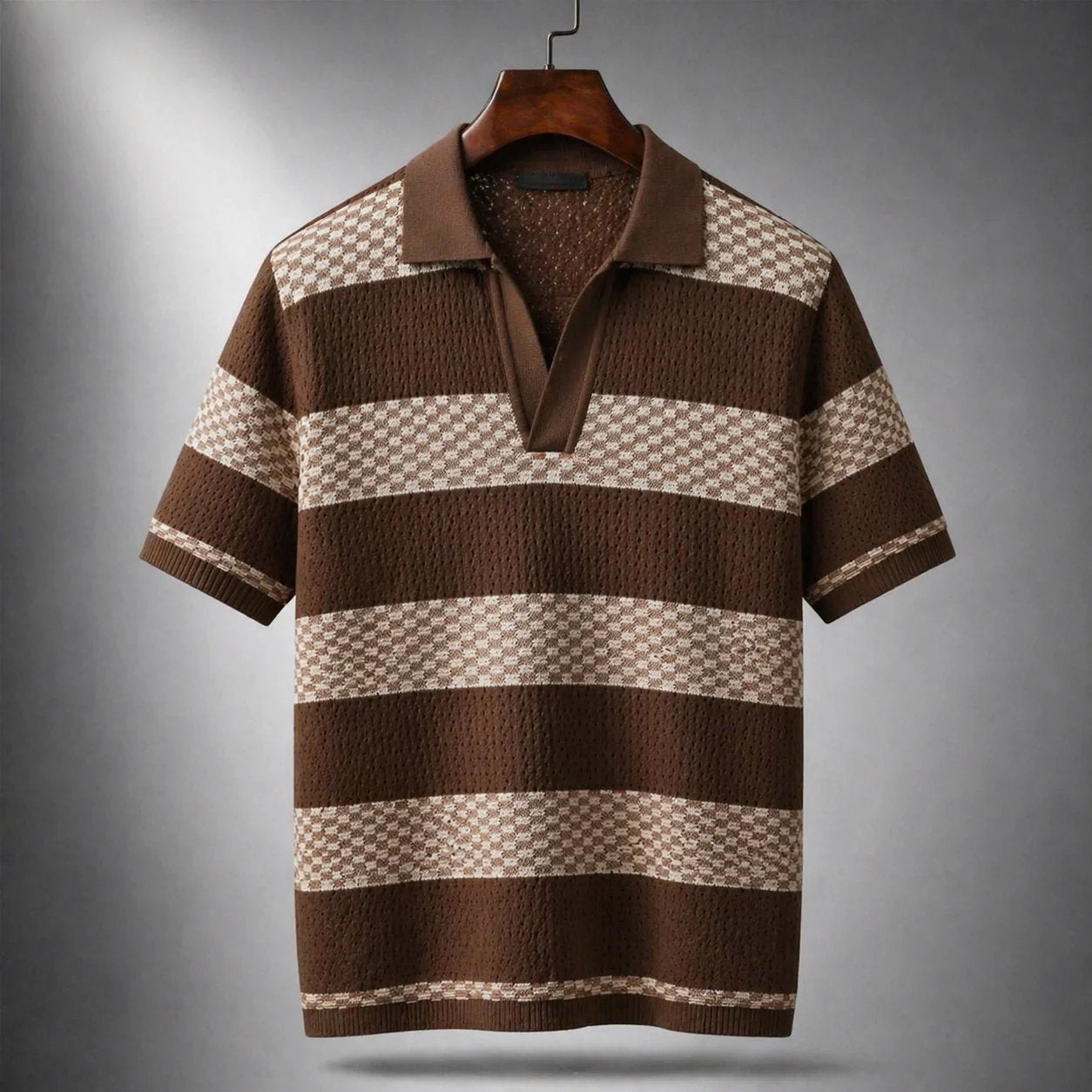 Men's Striped Polo Shirt | Short Sleeve