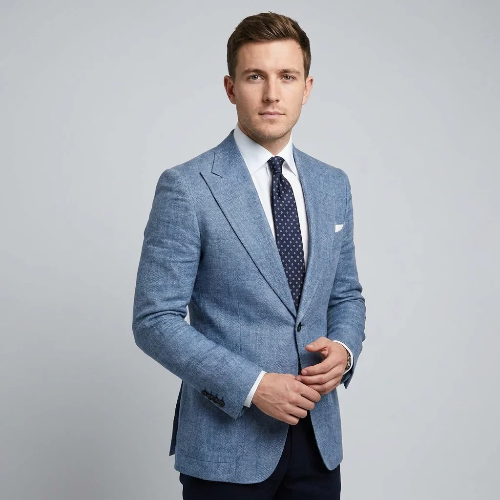 Men's Peak Lapel Blazer | Single Breasted