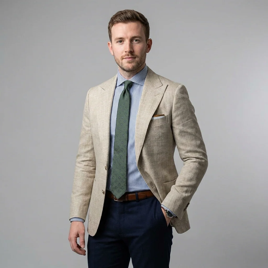 Men's Peak Lapel Blazer | Single Breasted