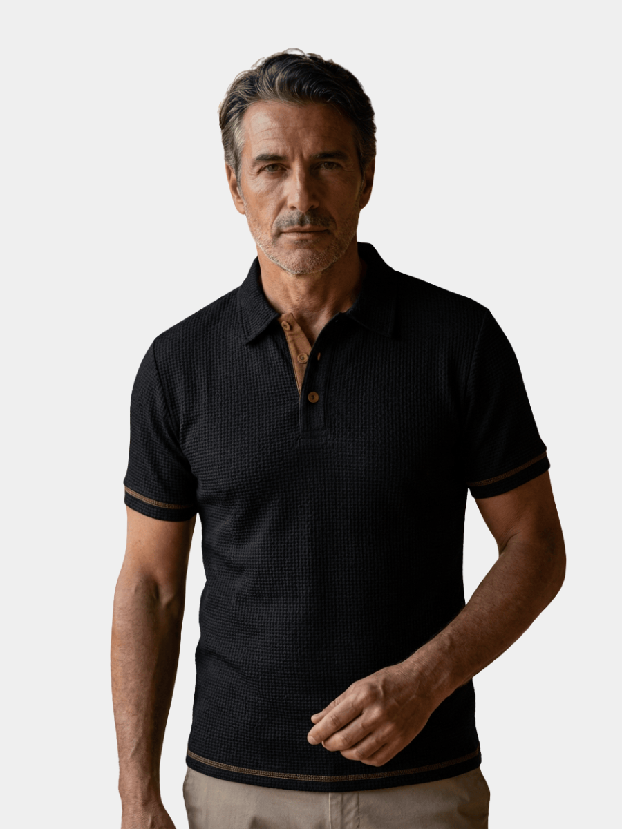 Men's Long Sleeve Collar Polo Shirt | Button