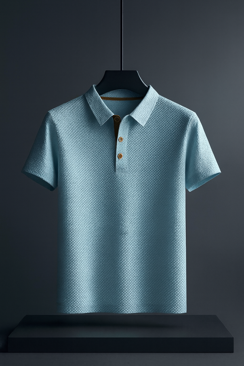Men's Textured Knitted Polo | Short Sleeve