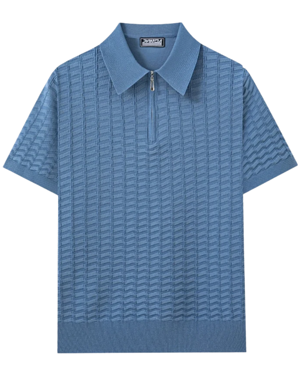 Men's Textured Knit Polo | Zip Neck