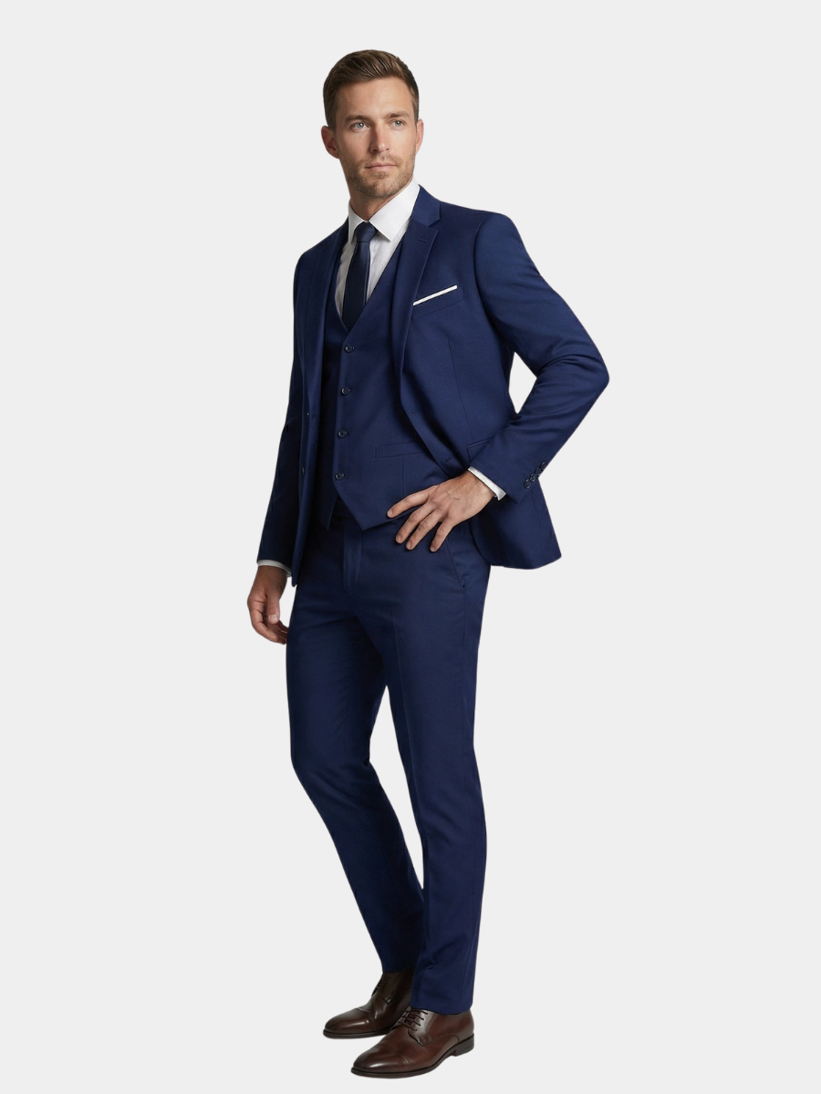 Men's Three Piece Slim Fit Suit | Notch Lapel