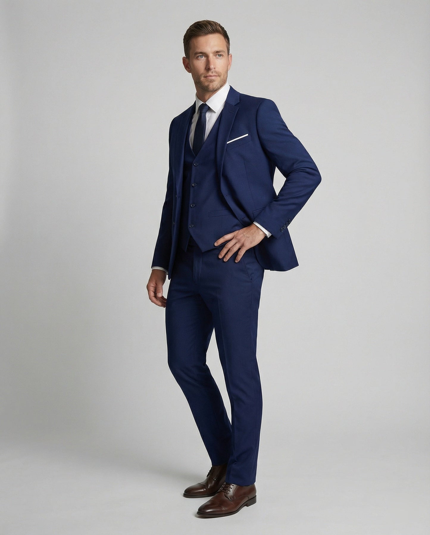 Men's Three Piece Slim Fit Suit | Notch Lapel