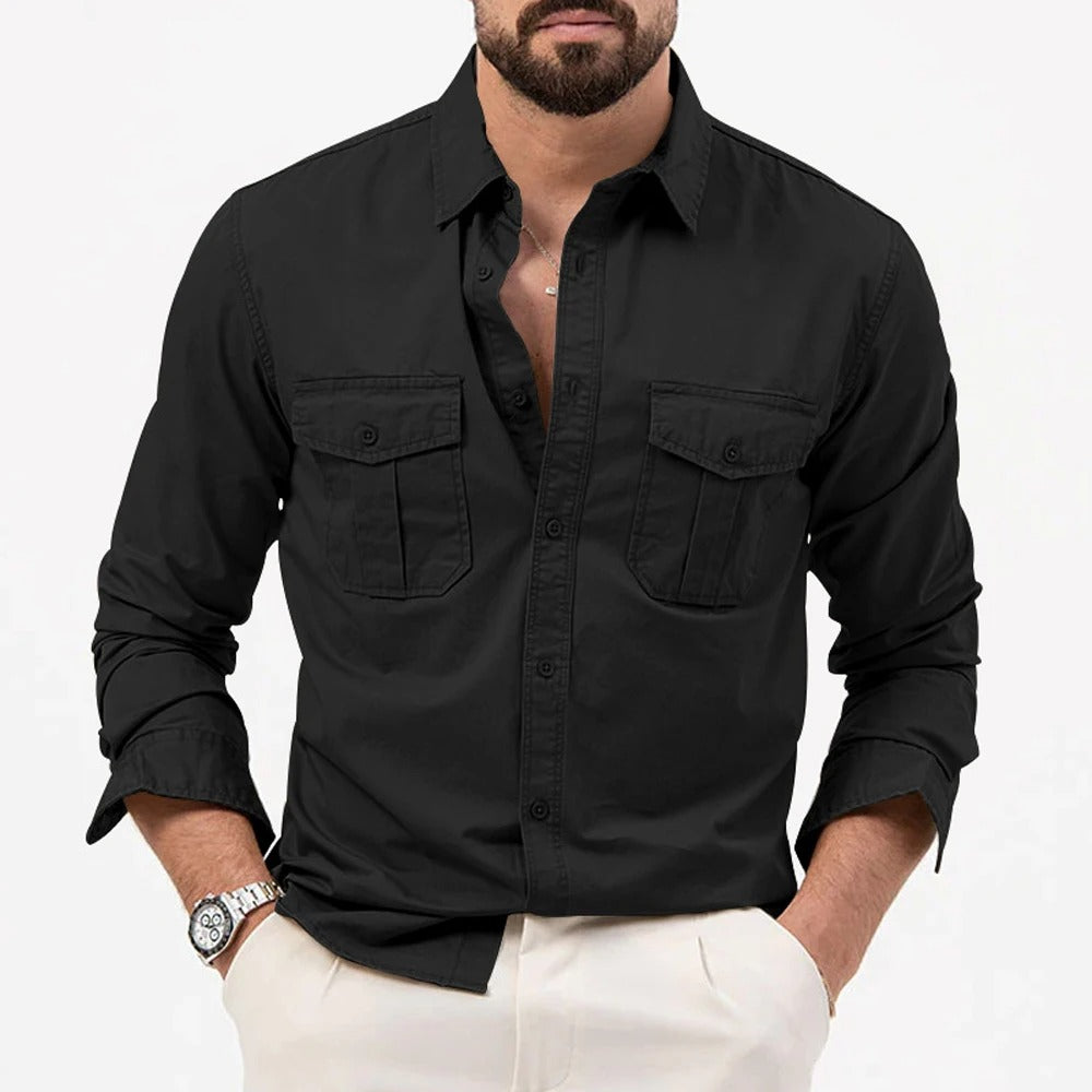 Men's Long Sleeve Shirt | Point Collar